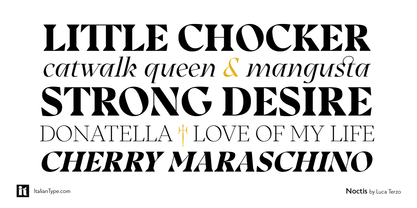 Noctis Italic Font preview